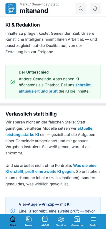 KI-Assistent in der mitanand App